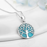 925 Sterling silver tree of life pendant chain necklace with glowing enamel diy fashion jewelry making for gifts