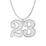 925 Sterling Silver Combine Number Pendant Necklace Custom Made With Numbers