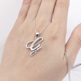 925 Sterling Silver Fashion Jewelry Woman Accessories Pendant Letter G