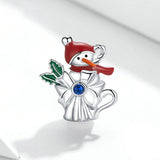 925 Sterling Silver Snowman Cup Metal Charm for DIY Bracelet Fashion Wedding Jewelry For Gift