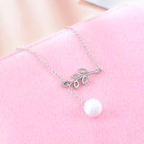 High Quality 925 Sterling Silver Elegant Pendant Jewelry Natural Freshwater Pearl Necklace