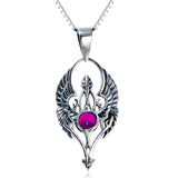 Symbolic Wings Necklace Black Crystal Silver Wholesale 925 Sterling Silver Necklace
