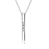 Long Bar Zirconia Necklace Chain Simple Cheap Luxury Necklace