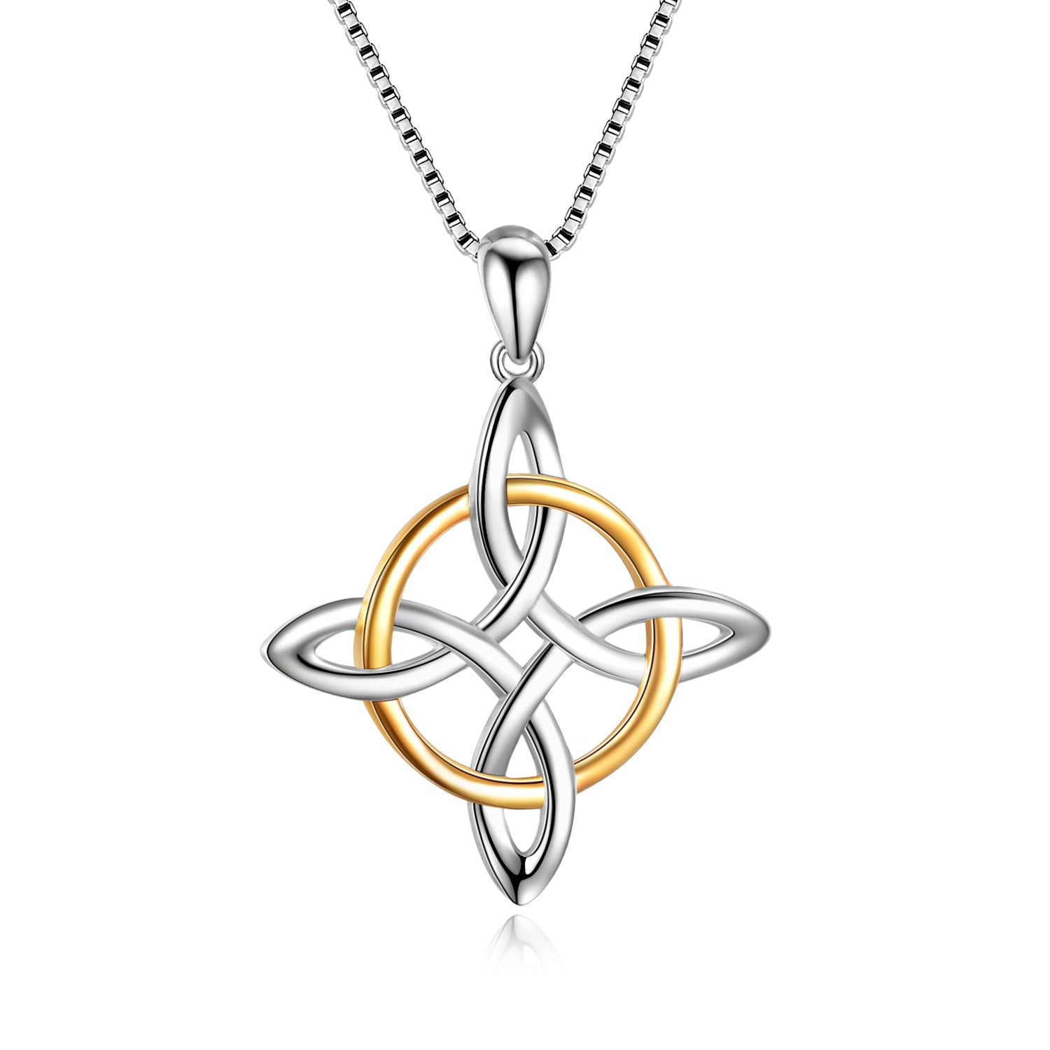 Silver Cross Jewelry 925 Sterling Different Color Celtic Knot Necklace