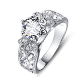 925 Sterling Silver Cubic Zirconia Jewelry Elegant Ring