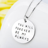 You Will Forever Be My Always Simple Necklace Wholesale Jewelry