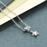 Beautiful Fairy Necklace Bright Heart and Stars Perfect Necklace