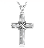 solid Cross Statement Necklace 
