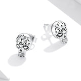 925 Sterling Silver Gothic Cool Skull Stud Earrings For Women And Men
