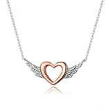 Heart with Wings Minimalist Simple Chain Necklace