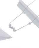 925 Sterling Silver Shining Stars Pendant Necklace Fashion Jewelry For Wedding Engagement