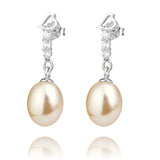 Freshwater Heart Pearl Earrings without Pearl, Women Lovely Jewelry Mounting