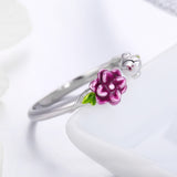 S925 Sterling Silver Forest Story Ring White Gold Plated Ring