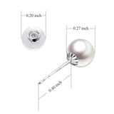 925 Sterling Silver Tiny Freshwater Pearl Earrings Ladies Jewelry