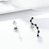 Authentic 925 Sterling Silver Star & Dipper Constellation Drop Earrings for Women Fashion Jewelry Gift