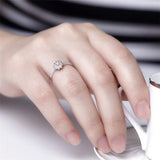 Fixed Size Zirconia Rings Design Women Wedding Silver Rings