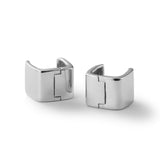 New S925 Square Wide Edition Earrings Simple Polished Earrings