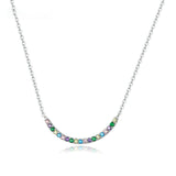 Colorful Smile Metal Choker Chain Necklace