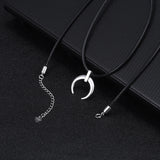 Half Crescent Moon Pendant Necklace For Man Jewelry Design