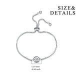 Adjustable Box Chain Bracelet Silver Materials Women Big Zircionia Bracelet