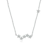925 Sterling Silver Shining Stars Pendant Necklace Fashion Jewelry For Wedding Engagement