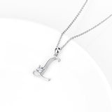 Fashion Custom Necklace Name Cubic Zircon Silver Alphabet Letter Necklace