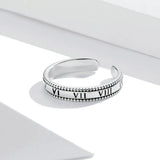 925 Sterling Silver  Numeral  Rings Fine Jewelry For Women