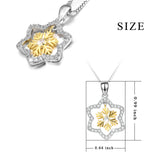 Golden Snowflake Necklace Pendant Design Silver Beautiful Angle Necklace