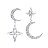 Moon & Star Dangle Earrings