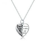925 Sterling Silver Half Feather Half Heart Pendant Necklace for Women Fashion Jewelry