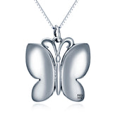 Animal Butterfly Shaped Necklace Wholesale 925 Sterling Silver Necklace For Girls