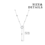925 Sterling Silver Long Sweater Chain Necklace Round Circle Necklace Design