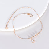 18K Gold European And American Fashion Wild Love Anklet Hot Sale Ladies Jewelry