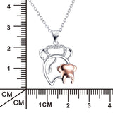 Elegant Cubic Zirconia Pendant Necklace 925 Sterling Silver Jewelry For Woman