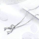 Summer Wishbone Pendants Necklace 925 Sterling Silver Lucky Guardian Statement Necklace Korean Jewelry