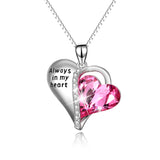 Valentine's day heart jewelry sterling silver dainty necklace