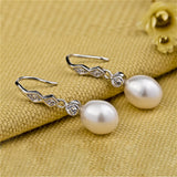 Sweet Temperament Pearl Earrings Mounting  Elegant Water Drops Lady Earrings