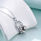 100 Language “I Love You” Necklace 925 Sterling Silver Heart Shaped Love Pendant Necklace With 18inc Chain