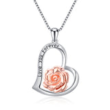 Love You Forever Engraved Necklace Fashion Sweet Mother Silver Necklace